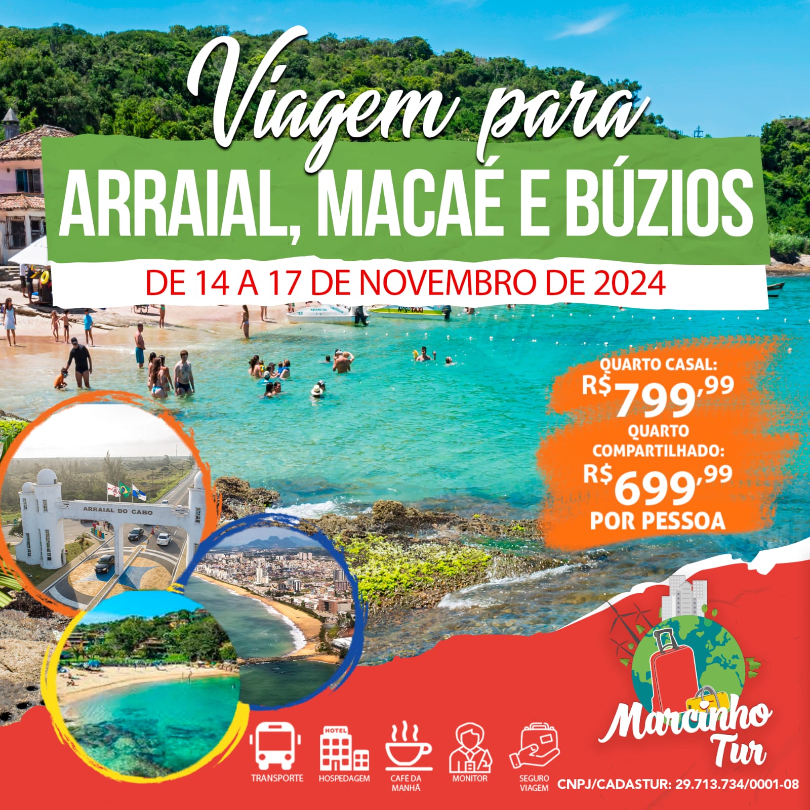 ARRAIAL MACAE E BUZIOS FERIADO