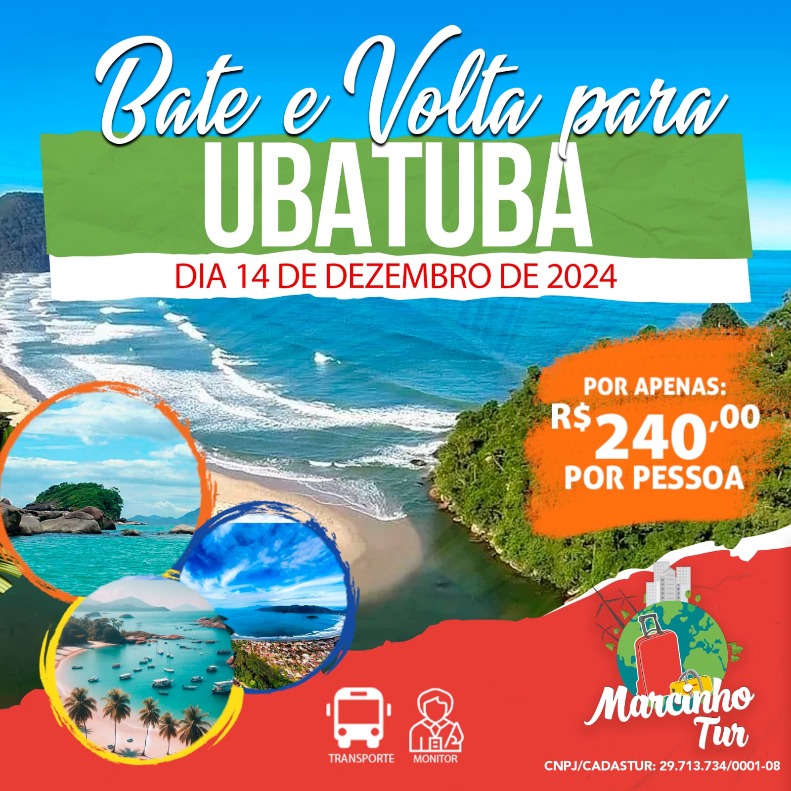 UBATUBA – 3 PRAIAS - 14/12/2024